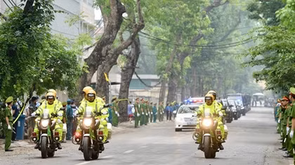 Công an Hà Nội đảm bảo an toàn quốc tang nguyên Chủ tịch nước Lê Đức Anh
