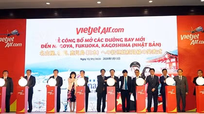 Vietjet mở thêm 5 đường bay mới tới “xứ sở mặt trời mọc”