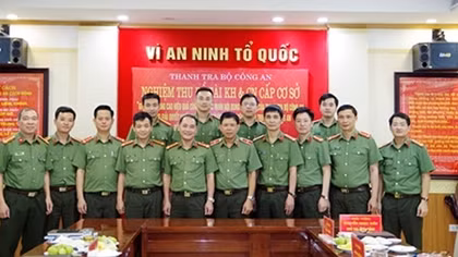 Nghiệm thu Nhiệm vụ khoa học và công nghệ tại Thanh tra Bộ Công an