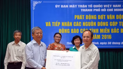 Phát động đợt vận động đóng góp ủng hộ đồng bào các tỉnh miền Bắc bị thiên tai