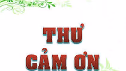 Thư cảm ơn