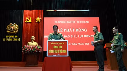 Bộ Tư lệnh Cảnh vệ phát động ủng hộ đồng bào miền Trung