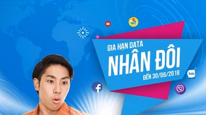  VinaPhone gia hạn chương trình Data nhân đôi đến 30-6-2018