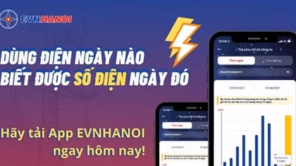 Tra cứu lượng điện tiêu thụ hàng ngày dễ dàng qua App EVNHANOI