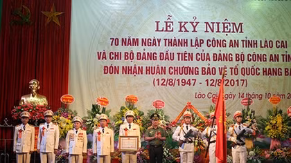 Công an tỉnh Lào Cai đón nhận Huân chương Bảo vệ Tổ quốc Hạng Ba