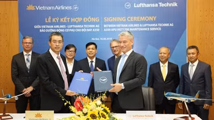 Lufthansa Technik sẽ bảo dưỡng động cơ Airbus A350 của Vietnam Airlines