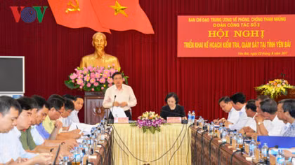 Kiểm tra việc phát hiện và xử lý tham nhũng tại Yên Bái