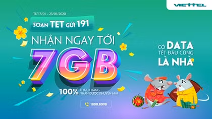 Viettel tặng 4G cho tất cả các khách hàng trong dịp Tết