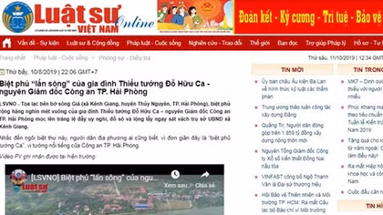 Tước giấy phép 2 tháng và phạt 50 triệu đồng Tạp chí điện tử Luật sư Việt Nam