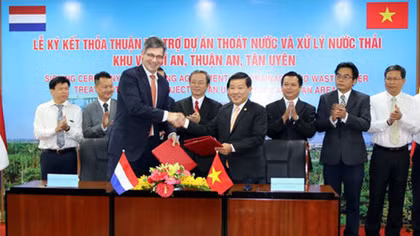 Hà Lan tài trợ 12 triệu Euro để xử lí nước thải