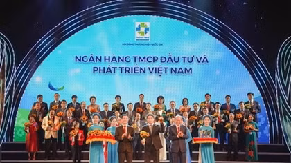 BIDV lần thứ 6 đạt danh hiệu Thương hiệu Quốc gia
