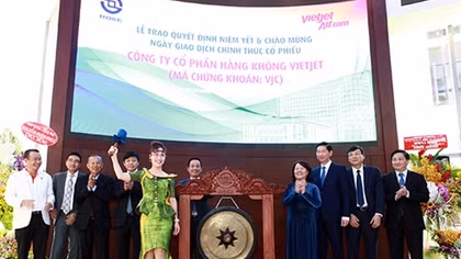 Cổ phiếu Vietjet chính thức chào sàn HOSE