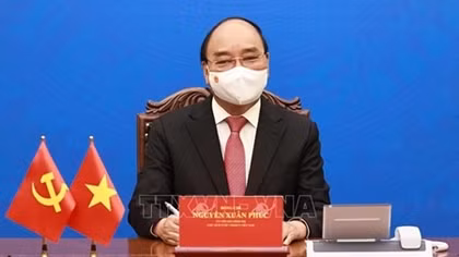 Chủ tịch nước Nguyễn Xuân Phúc điện đàm với Tổng Bí thư, Chủ tịch nước Trung Quốc Tập Cận Bình