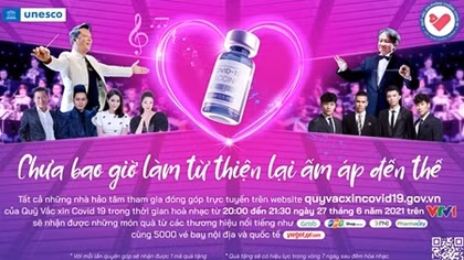 Đóng góp cho Quỹ vaccine trong đêm hòa nhạc trực tuyến