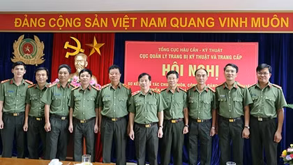Đảm bảo trang bị phương tiện kỹ thuật và trang cấp phục vụ công tác, chiến đấu cho lực lượng CAND