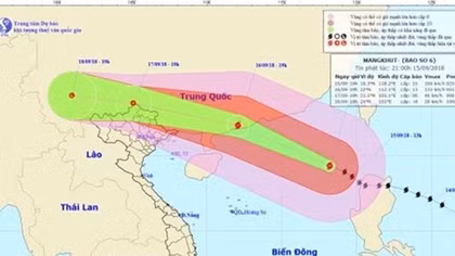 Đổ bộ dữ dội vào Trung Quốc nhưng siêu bão Mangkhut khả năng chỉ gây mưa to ở Việt Nam