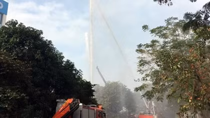 Diễn tập phương án chữa cháy, cứu nạn cứu hộ tại Cụm công nghiệp