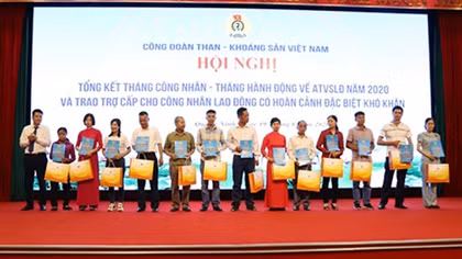 Công đoàn TKV hỗ trợ hơn 2,6 tỷ đồng cho người lao động có hoàn cảnh khó khăn