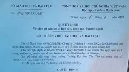 Trường ĐH Cần Thơ kiện một tiến sỹ đòi bồi thường chi phí đào tạo