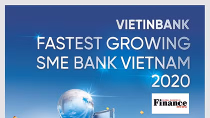 VietinBank nhận giải “Ngân hàng SME phát triển nhanh nhất Việt Nam 2020”
