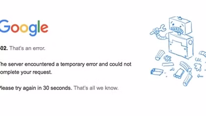 Google gặp sự cố, sập hàng loạt dịch vụ trên toàn cầu