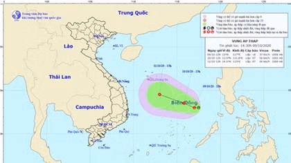 Biển Đông lại xuất hiện thêm áp thấp mới