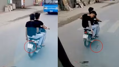Truy tìm 2 thanh niên chở nhau đi rải đinh bị tài xế ô tô quay clip