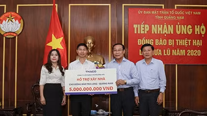 Thaco hỗ trợ xây dựng lại ngôi làng cho đồng bào Trà Leng- Quảng Nam