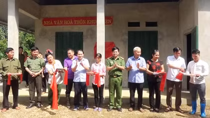 Công an Bắc Kạn bàn giao nhà văn hóa thôn Khuổi Kẹn