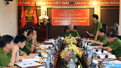 Sơ kết 3 tháng thực hiện cao điểm truy nã tội phạm giữa Bộ Công an Việt Nam và Bộ Công an Trung Quốc