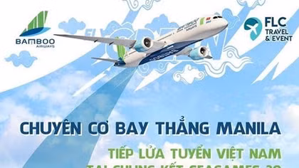 Bamboo Airways tặng 1 năm bay miễn phí cho đội tuyển bóng đá tham dự SEA Games 30
