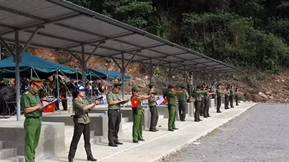 Công an Sơn La sôi nổi Hội thi bắn súng, võ thuật