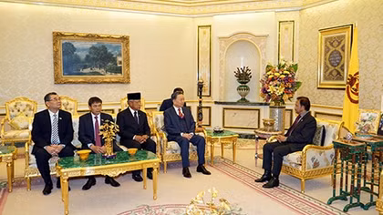 Bộ trưởng Tô Lâm chào xã giao Quốc vương Brunei Darussalam