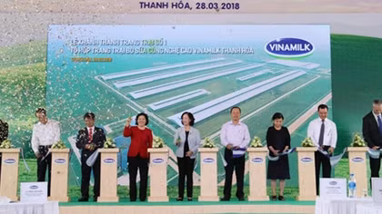 Vinamilk khánh thành trang trại bò sữa công nghệ cao tại Thanh Hoá