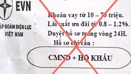 Giả mạo Tập đoàn Điện lực Việt Nam cho vay tín chấp