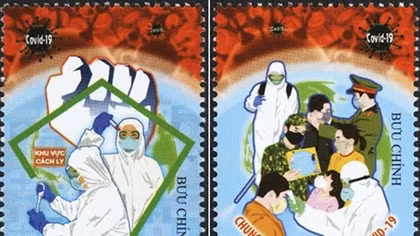 Phát hành bộ tem “Chung tay phòng chống dịch COVID-19”