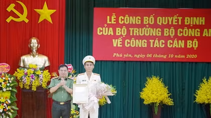 Công bố quyết định bổ nhiệm Phó Giám đốc Công an tỉnh Phú Yên