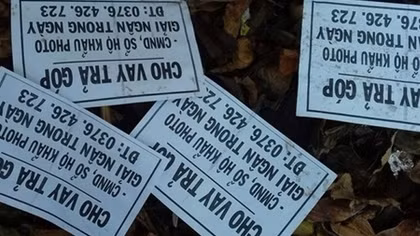 Từ tờ rơi quảng cáo, làm rõ nhóm đối tượng cho vay nặng lãi