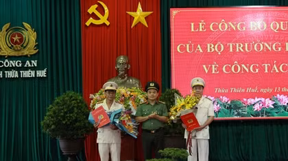 Công an Thừa Thiên Huế có 2 tân Phó Giám đốc