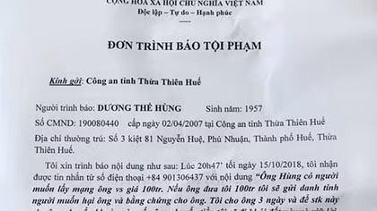 Nguyên Chánh Văn phòng Đoàn Đại biểu Quốc hội bị nhắn tin đe dọa, tống tiền