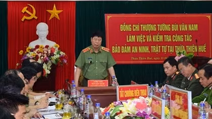 Thứ trưởng Bùi Văn Nam kiểm tra công tác đảm bảo ANTT tại Thừa Thiên - Huế