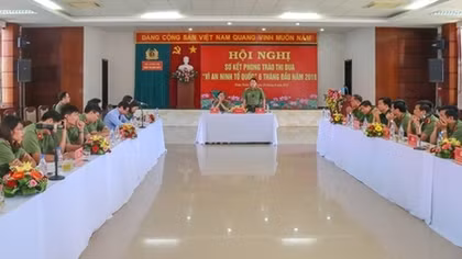 Cụm thi đua số 5: Sơ kết giao ước thi đua Vì ANTQ