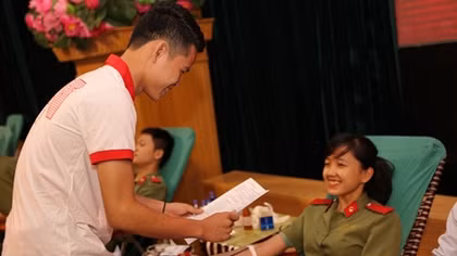 Ngày hội hiến máu Học viện An ninh nhân dân