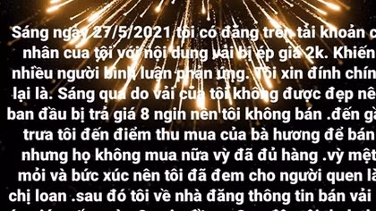 Đăng thông tin "vải bị ép giá 2000 đồng/kg" 2 thanh niên bị phạt