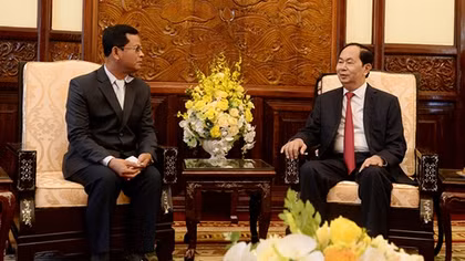 Chủ tịch nước Trần Đại Quang tiếp Thứ trưởng Bộ An ninh Lào