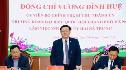 Bí thư Thành ủy Hà Nội đề nghị sớm triển khai phố đi bộ quanh hồ Thiền Quang