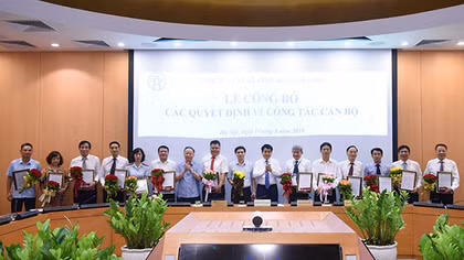 Hà Nội bổ nhiệm 17 lãnh đạo các sở, ngành