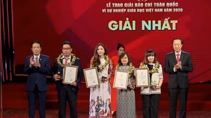 Báo CAND đạt giải khuyến khích Giải báo chí Vì sự nghiệp giáo dục năm 2020