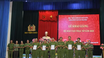 Học viện CSND khai giảng hệ đào tạo thạc sĩ năm 2018