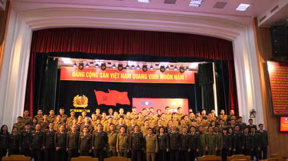 Gặp mặt các lưu học viên Lào đang học tập tại Học viện ANND